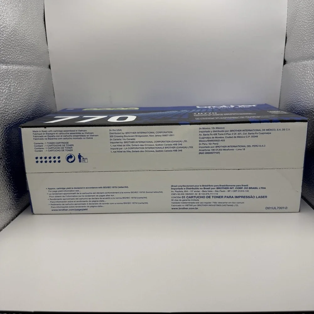 Brother TN770 4,500 Page-Yield Super High-Yield Toner - Black New Sealed